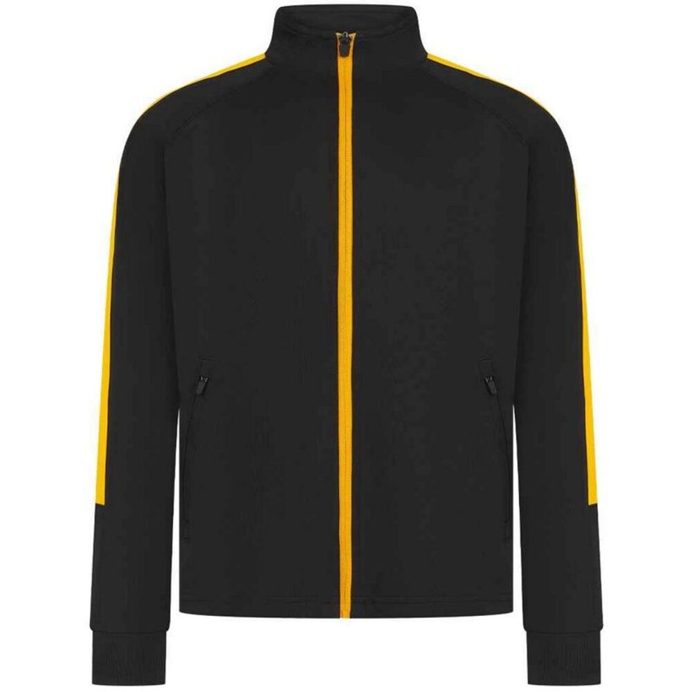 Finden & Hales Childrens/Kids Knitted Track Top / Black/Gold